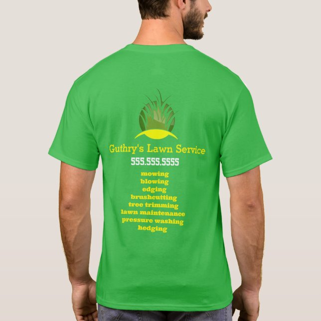 Camiseta Empresa de Serviços Lâmpadas/Camisa Paisagista (Verso)