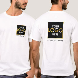 Camiseta Empresa frente e verso Seu Promocional de logotipo