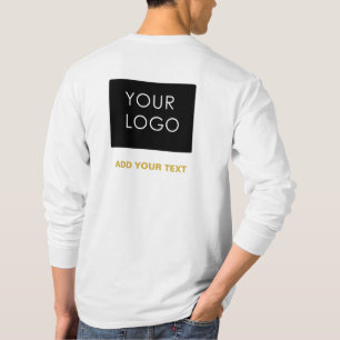 Camiseta Empresa personalizável Adicionar logotipo Branco m