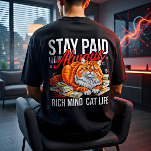 Camiseta Empresária Cat Boss - Mentalidade Sempre Rica e Pa