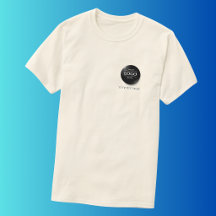 Camiseta Empresarial com Logo e Texto Simples