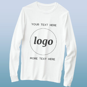 Camiseta Empresarial Com Logotipo E Texto Simples