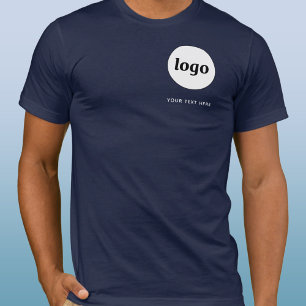 Camiseta Empresarial Simples com Logo e Texto