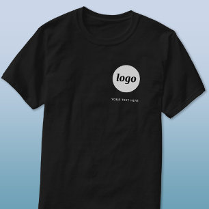 Camiseta Empresarial Simples com Logo e Texto