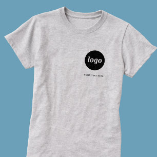 Camiseta Empresarial Simples com Logotipo e Texto