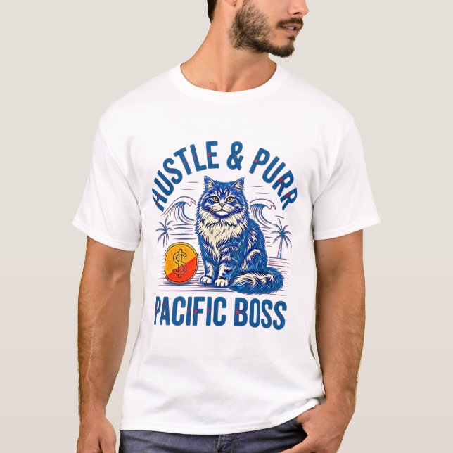 Camiseta Empresário Chefe - Trabalhe e Ronrone  (Frente)