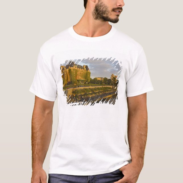 Camiseta Empress Hotel e orla marítima do Inner Harbour, (Frente)