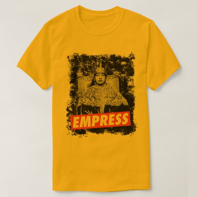Camiseta Empress of Ethiopia Mother of Ethiopia the nação (Frente do Design)