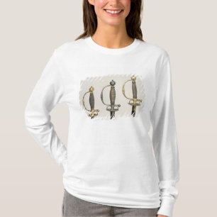 Camiseta Empunhaduras de três espadas francesas: um do aç