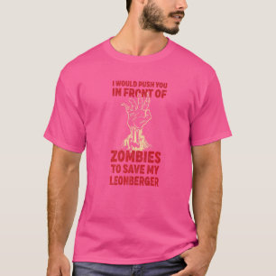 Camiseta Empurra-Te Em Zombies Para Salvar O Meu Engraçado 