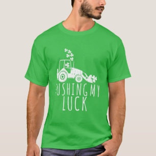 Camiseta Empurrando Minha Sorte De Construção De Dia de S