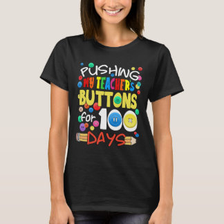 Camiseta Empurrando os botões do meu professor para uma esc