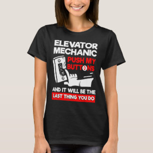 Camiseta Empurre meus botões e será a última coisa que você