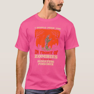 Camiseta Empurre-O Em Zombies Para Salvar Minha Miniatura P