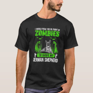 Camiseta Empurre-O Na Frente Dos Zombies Economize German s
