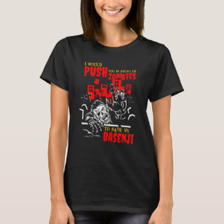 Camiseta Empurre-o para os zumbis para salvar o amor engraç