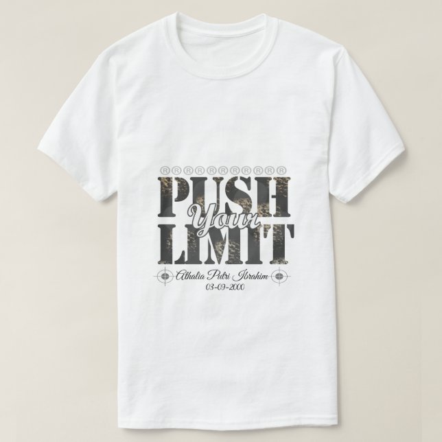 CAMISETA EMPURRE O SEU LIMITE (Frente do Design)