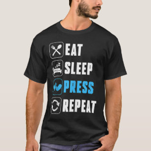 Camiseta Empurre Repetidamente a Luta do braço do batente