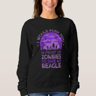 Camiseta Empurre Você Em Zombies Para Salvar Meu Beagle Cac