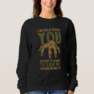 Camiseta Empurre Você Em Zombies Para Salvar Meu Gato Havan