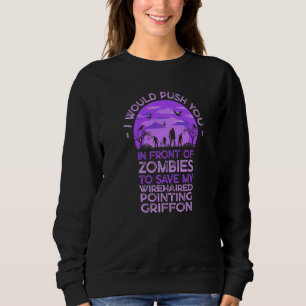 Camiseta Empurre Você Em Zombies Para Salvar Meu Pointer De