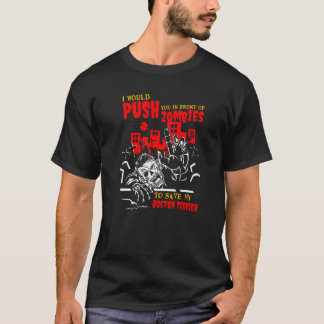 Camiseta Empurre você em zumbis para salvar Boston Terrier 