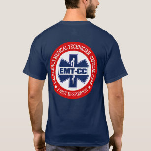 Camiseta EMT-CC (tecnologia médica da emergência - cuidado