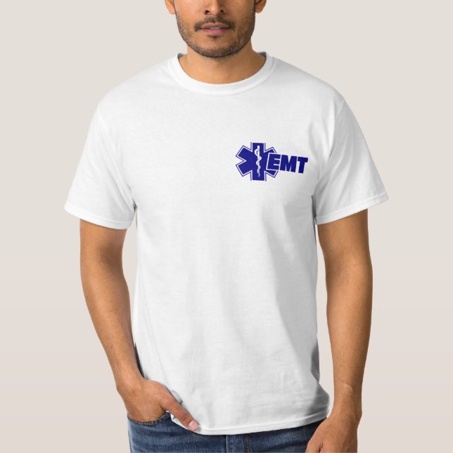Camiseta Emt Star of Life Shirt, Gift do Bombeiro (Frente)