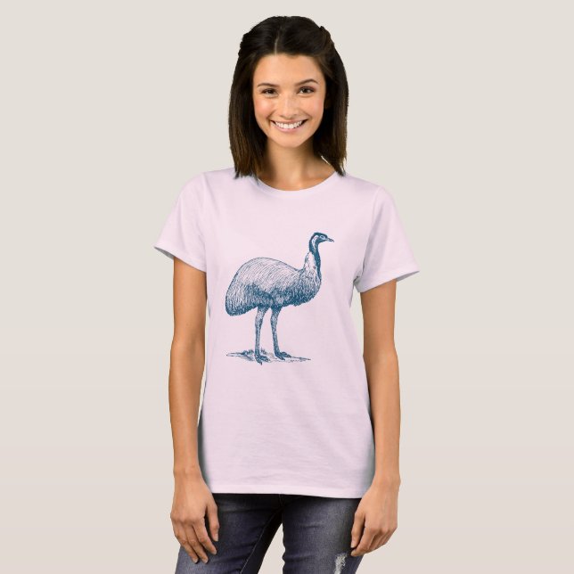 Camiseta Emu - Azul Oceano (Frente Completa)