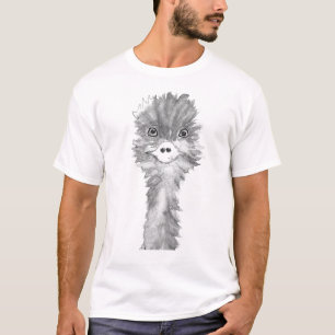 Camiseta Emu Birds Funny Humor Ostrich Emo cinza Animal T-S