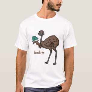 Camiseta Emu com ilustração de desenho animado de ovos 