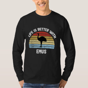 Camiseta Emu com texto em alemão A vida é melhor