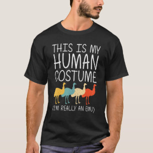 Camiseta Emu Halloween Humano Costume Ostrich Bird Rhea Eas