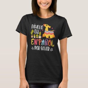 Camiseta En Espanol Por Favor De Professores Espanhóis Bilí