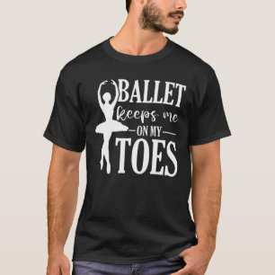 Camiseta En Pointe Balé Dancer Ballerina Dançando Engraç
