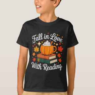Camiseta Enamorarse De La Lectura Taza De Calabaza De Otoño