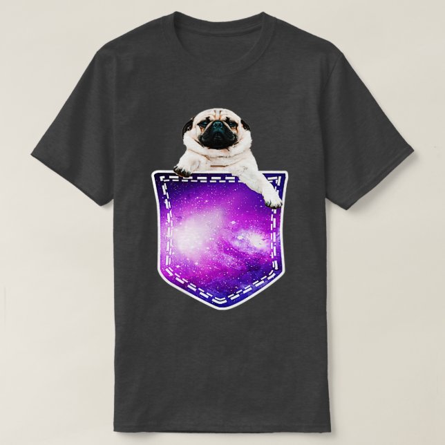 Camiseta Encaixe Engraçado Em Pocket Cachorros Dobras De Fi (Frente do Design)