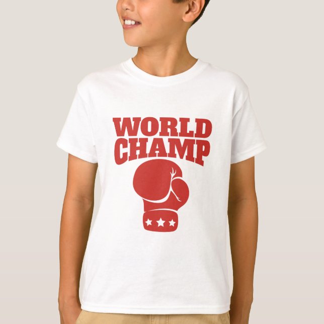 Camiseta Encaixotamento do campeão do mundo (Frente)