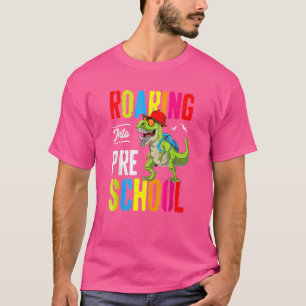 Camiseta Encaminhando Para A Pré-Escola Professor De Dinoss