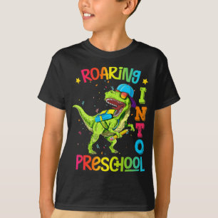 Camiseta Encaminhando Para A Pré-Escola Professor De Dinoss
