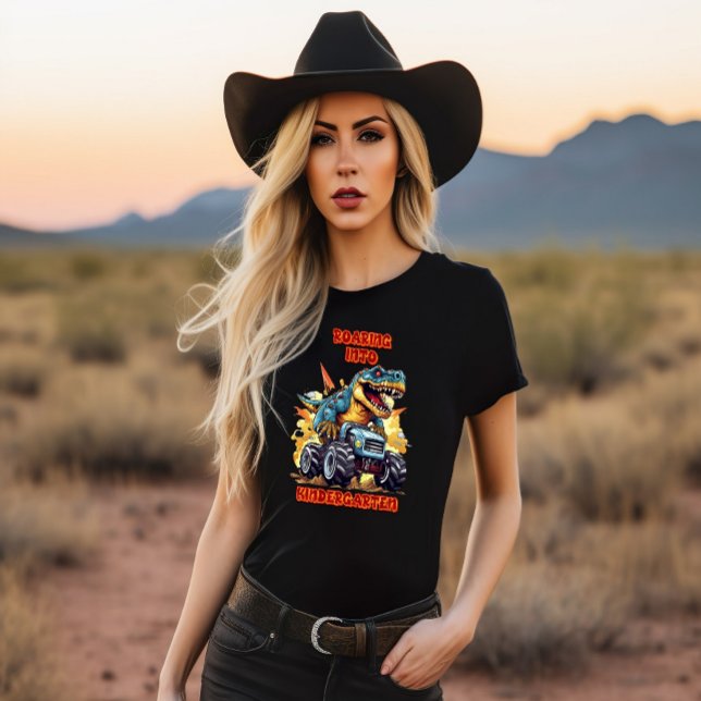 Camiseta Encaminhando Para O Jardim De Infância T Rex E Mon (Criador carregado)