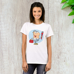 Camiseta Encanador de desenho animado segurando chave de tu