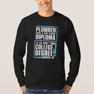 Camiseta Encanador Para Homens Mulheres Ferramentas de Inst