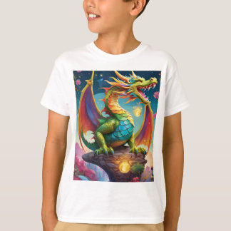 Camiseta Encantado Delight: O Dragão Whimsical