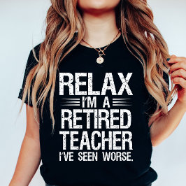 Camiseta Encantado Professor de Inglês Aposentado Brancos
