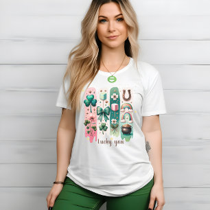 Camiseta Encantador Brushstrokes personalizadas, verdes e r
