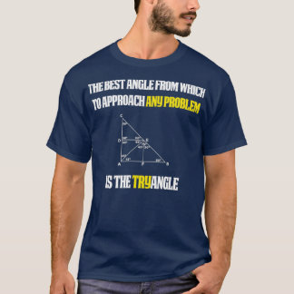 Camiseta Encantador de Matemática Engraçado Dando um ângulo