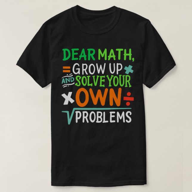 Camiseta Encantador de Matemática Engraçado Dotando Estudan (Frente do Design)