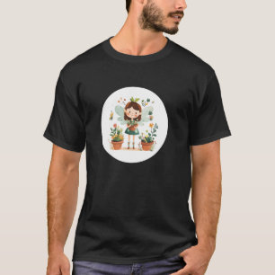 Camiseta Encantador Jardineiro Fada para uma Floração Bonit