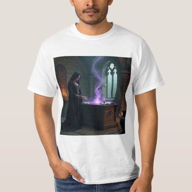 Camiseta Encantamientos de la Noche: Diseño de Brujería Mís (Frente)